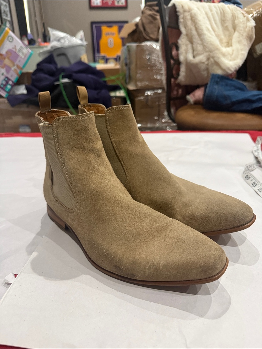 Aldo Men's Suede Chukka Chelsea Boots - Tan